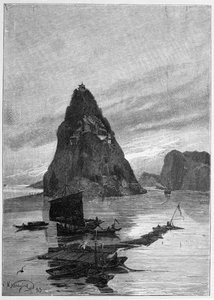 Rots van de Kleine Wees op de Yangtze-rivier, 1893 door Nikolai Nikolaevich Karazin